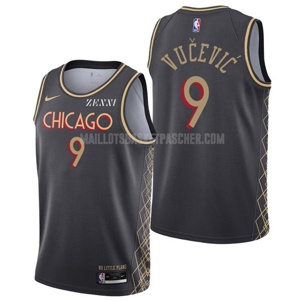 maillot basket homme de chicago bulls nikola vucevic 9 noir city edition