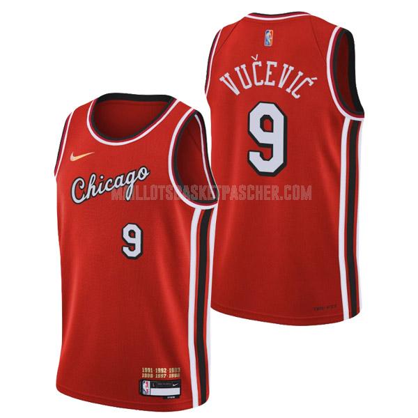 maillot basket homme de chicago bulls nikola vucevic 9 rouge 75th anniversary city edition 2022
