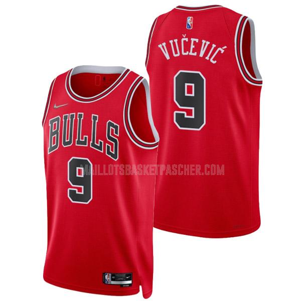 maillot basket homme de chicago bulls nikola vucevic 9 rouge 75th anniversary icon edition 2021-22