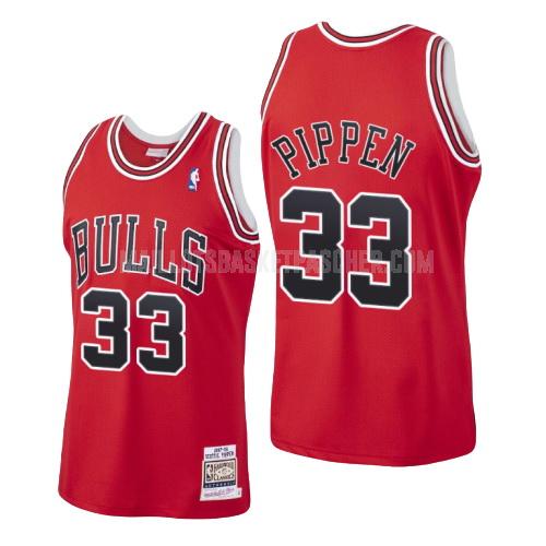 maillot basket homme de chicago bulls scottie pippen 33 rouge hardwood classics 1997-98