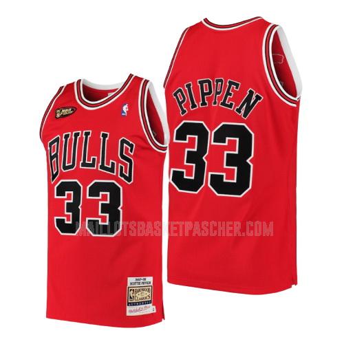 maillot basket homme de chicago bulls scottie pippen 33 rouge hardwood classics 1997