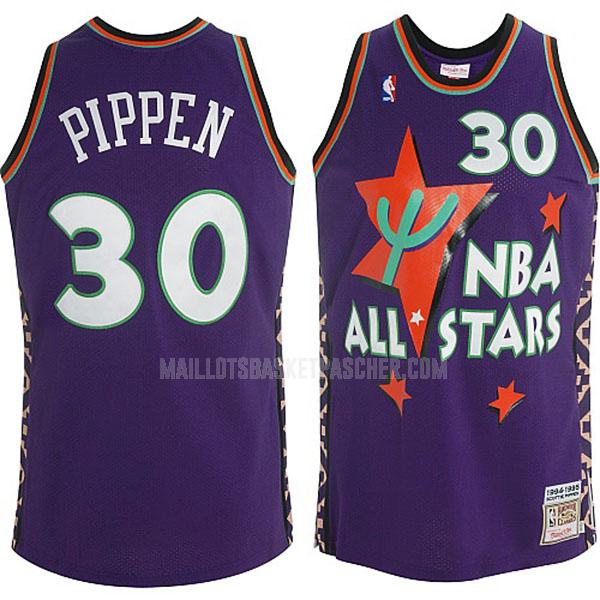 maillot basket homme de chicago bulls scottie pippen 33 violet nba all-star 1994-95