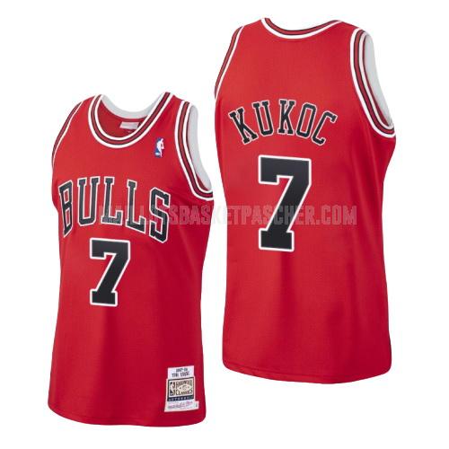 maillot basket homme de chicago bulls toni kukoc 7 rouge hardwood classics 1997-98