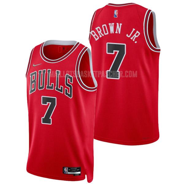 maillot basket homme de chicago bulls troy brown jr 7 rouge 75th anniversary icon edition 2021-22