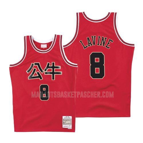 maillot basket homme de chicago bulls zach lavine 8 rouge capodanno cinese
