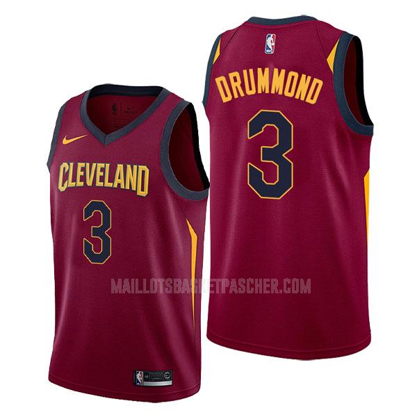 maillot basket homme de cleveland cavaliers andre drummond 3 rouge icon