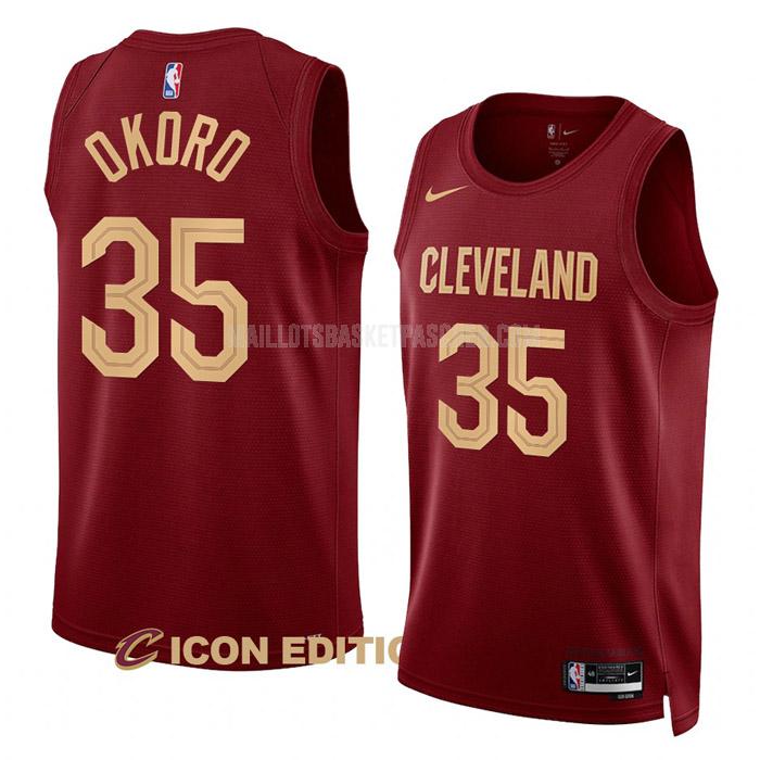 maillot basket homme de cleveland cavaliers isaac okoro 35 vin icon edition 2022-23