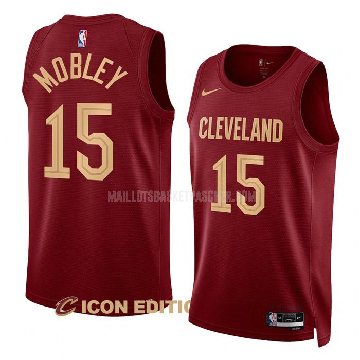 maillot basket homme de cleveland cavaliers isaiah mobley 15 vin icon edition 2022-23