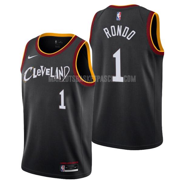 maillot basket homme de cleveland cavaliers rajon rondo 1 noir city edition