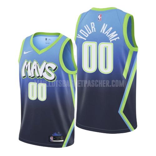 maillot basket homme de dallas mavericks custom 1 bleu city edition 2019-20