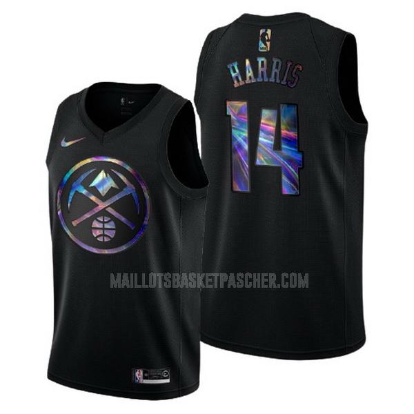 maillot basket homme de denver nuggets gary harris 14 noir logo holographic