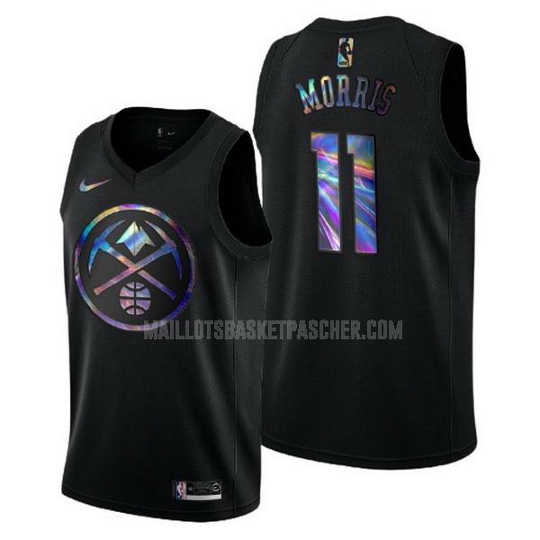 maillot basket homme de denver nuggets monte morris 11 noir logo holographic
