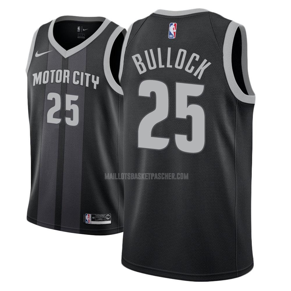 maillot basket homme de detroit pistons reggie bullock 25 noir city edition