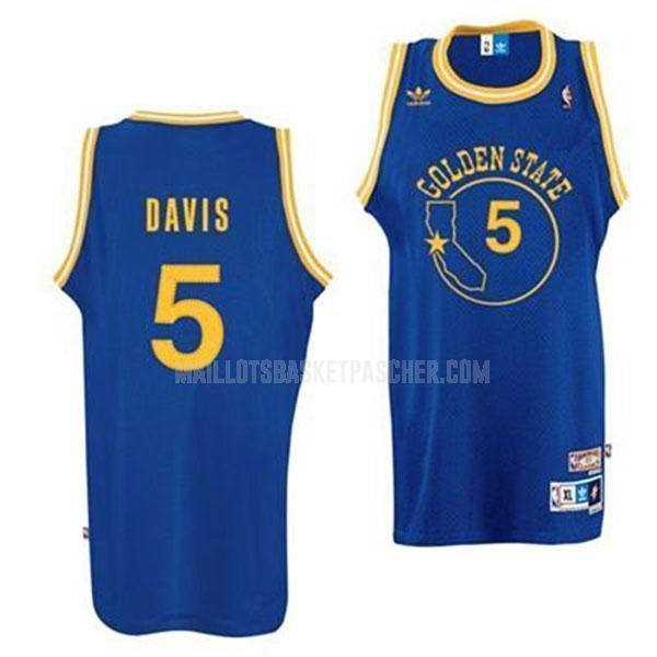 maillot basket homme de golden state warriors baron davis 5 bleu hardwood classics