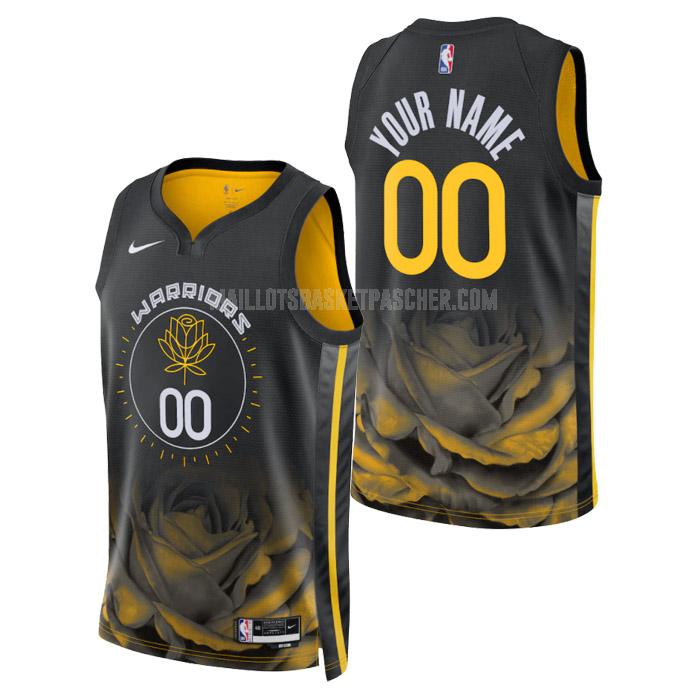 maillot basket homme de golden state warriors custom noir city edition 2023