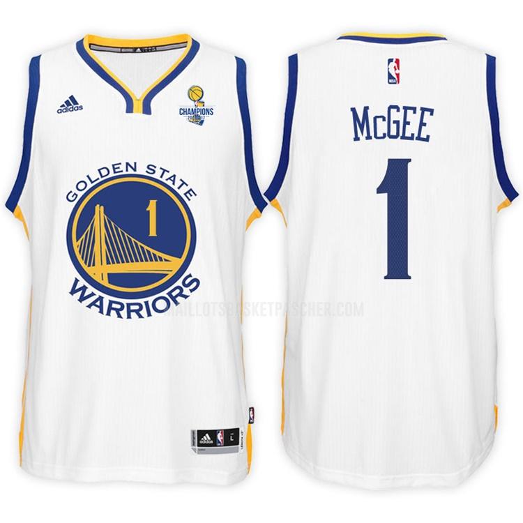 maillot basket homme de golden state warriors javale mcgee 1 blanc champions 2017