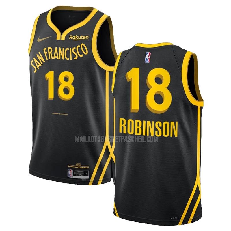 maillot basket homme de golden state warriors jerome robinson 18 noir city edition 2023-24