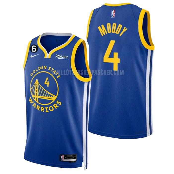 maillot basket homme de golden state warriors moses moody 4 bleu icon edition 2022-23