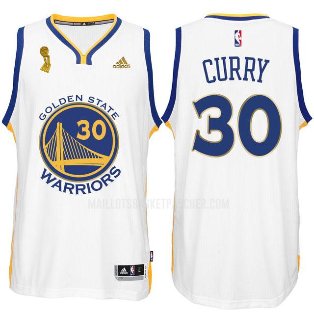 maillot basket homme de golden state warriors stephen curry 30 blanc champions
