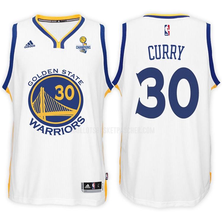 maillot basket homme de golden state warriors stephen curry 30 blanc champions 2017