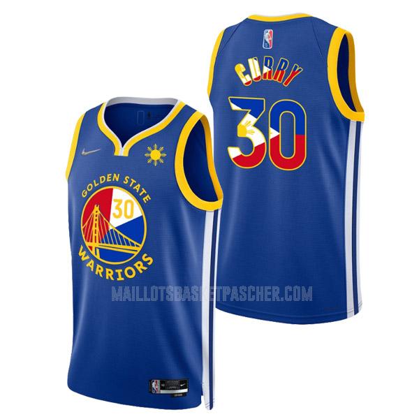 maillot basket homme de golden state warriors stephen curry 30 bleu filipino heritage icon edition 2022