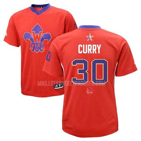 maillot basket homme de golden state warriors stephen curry 30 rouge nba all-star 2014