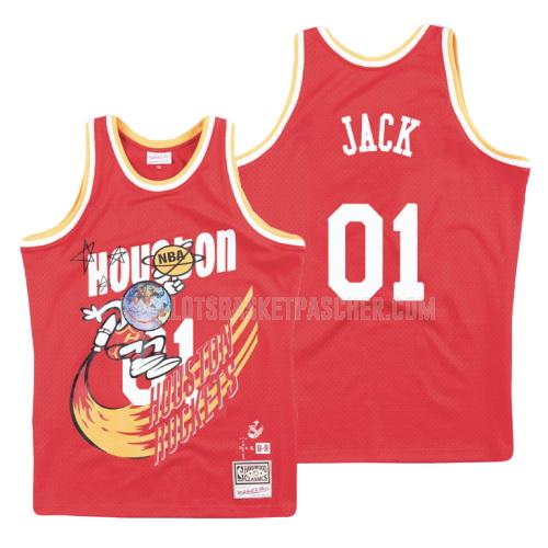 maillot basket homme de houston rockets cactus jack 1 rouge hardwood classics