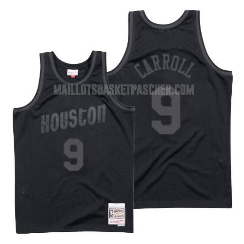 maillot basket homme de houston rockets demarre carroll 9 noir hardwood classics