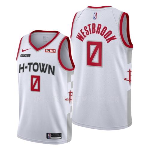 maillot basket homme de houston rockets russell westbrook 0 blanc city edition 2019-20