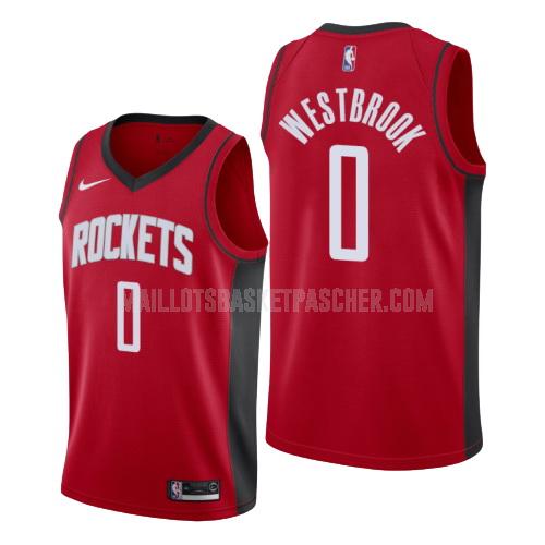 maillot basket homme de houston rockets russell westbrook 0 rouge icon