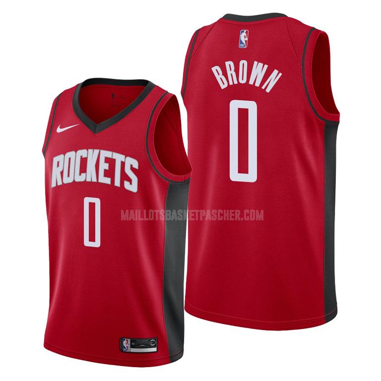maillot basket homme de houston rockets sterling brown 0 rouge icon 2021