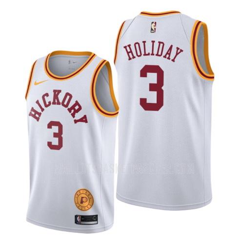 maillot basket homme de indiana pacers aaron holiday 3 blanc classique edition 2019-20