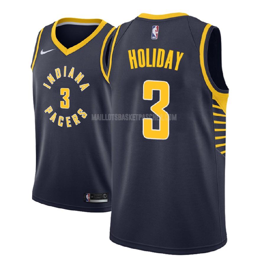 maillot basket homme de indiana pacers aaron holiday 3 bleu marin icon 2018 nba draft