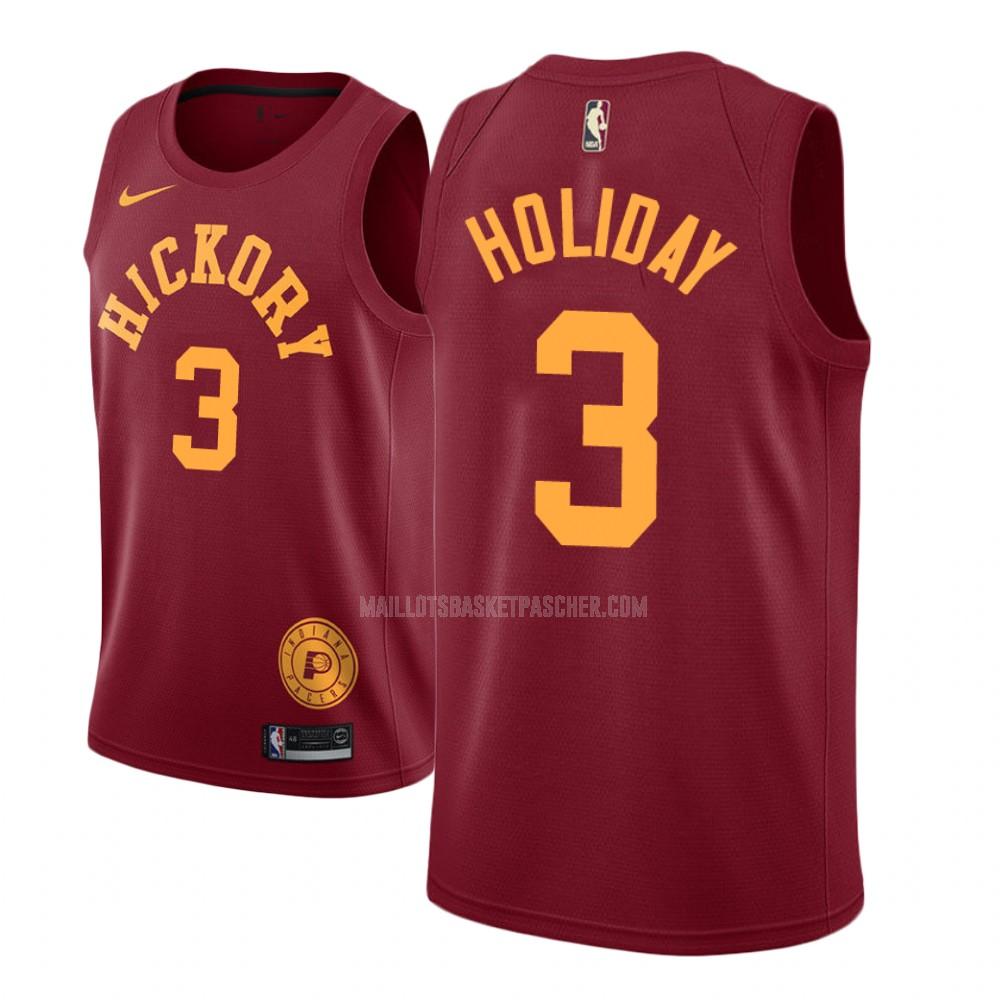 maillot basket homme de indiana pacers aaron holiday 3 rouge hardwood classic