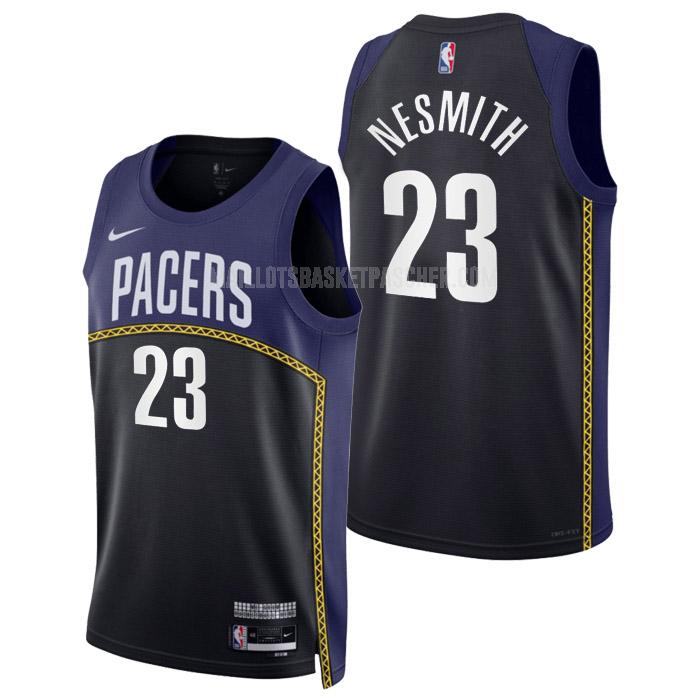 maillot basket homme de indiana pacers aaron nesmith 23 noir city edition 2022-23