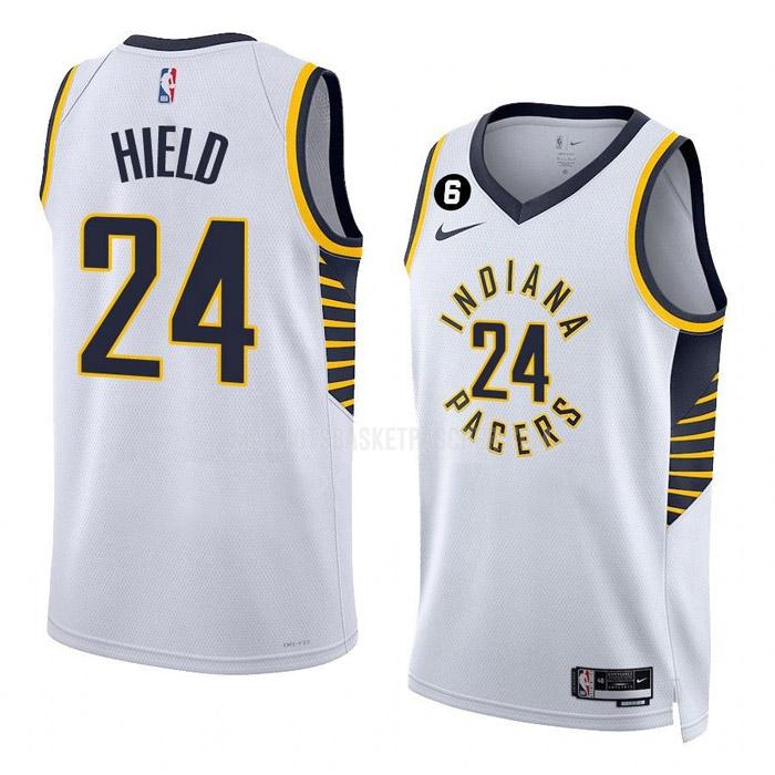 maillot basket homme de indiana pacers buddy hield 24 blanc association edition 2022-23