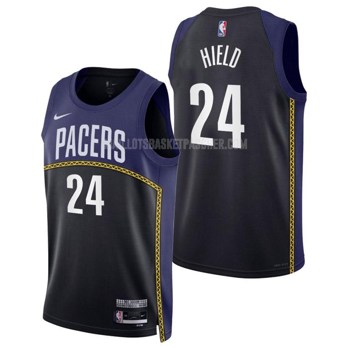 maillot basket homme de indiana pacers buddy hield 24 noir city edition 2022-23