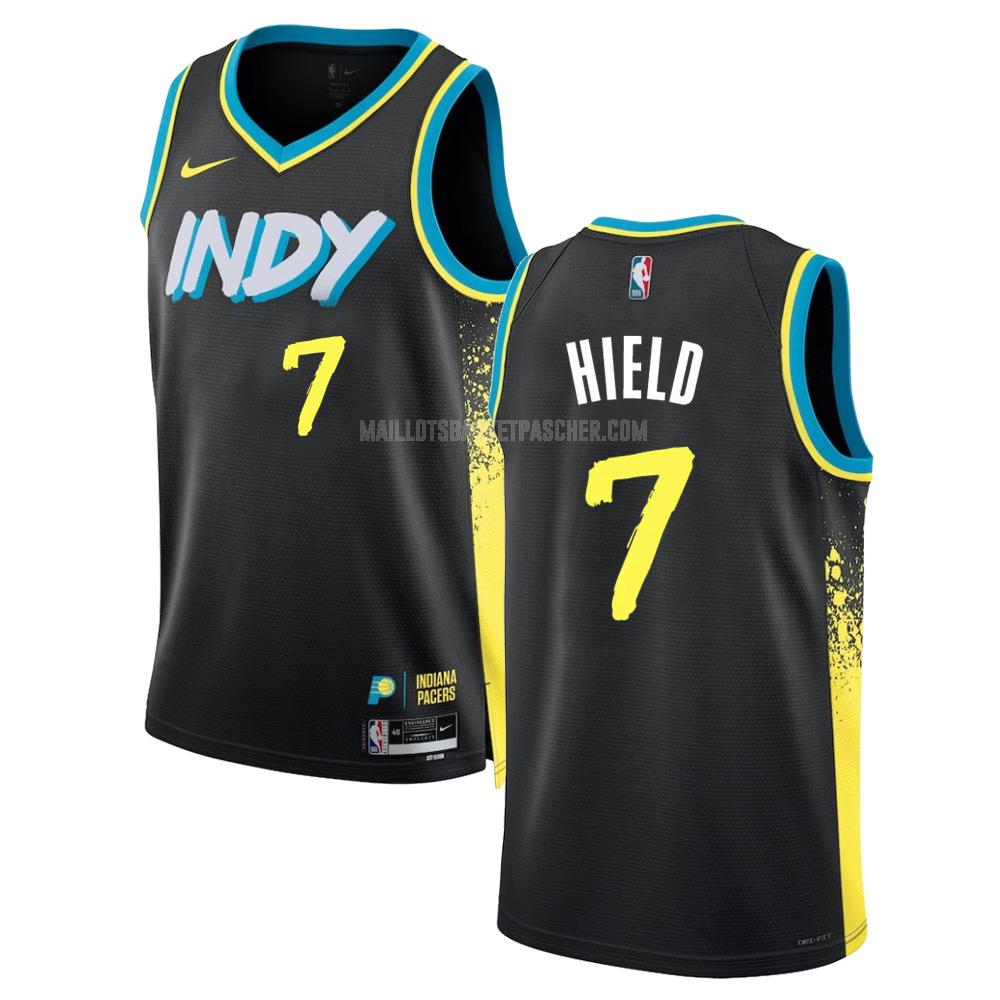 maillot basket homme de indiana pacers buddy hield 7 noir city edition 2023-24