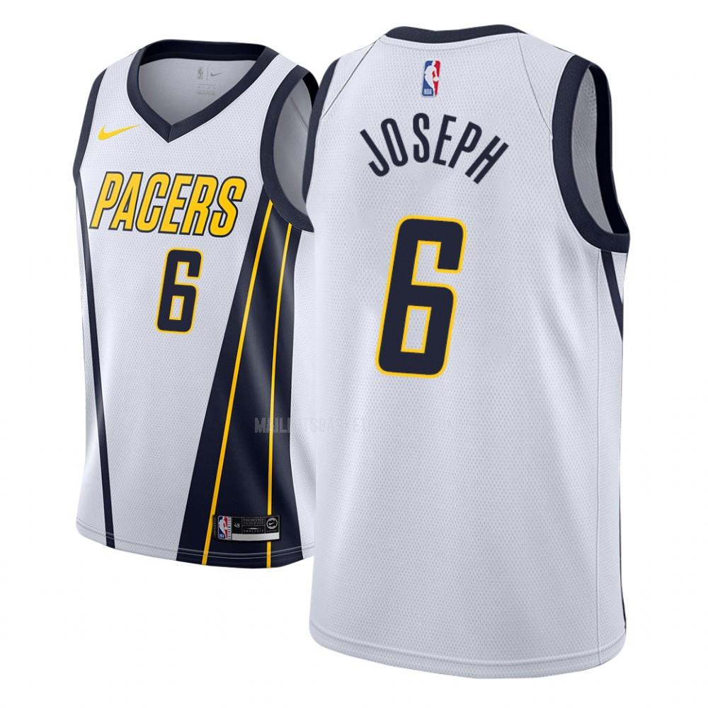 maillot basket homme de indiana pacers cory joseph 6 blanc earned version