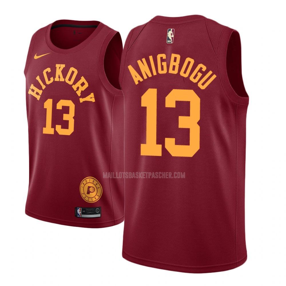 maillot basket homme de indiana pacers ike anigbogu 13 rouge hardwood classic