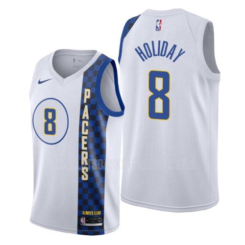 maillot basket homme de indiana pacers justin holiday 8 blanc city edition 2019-20