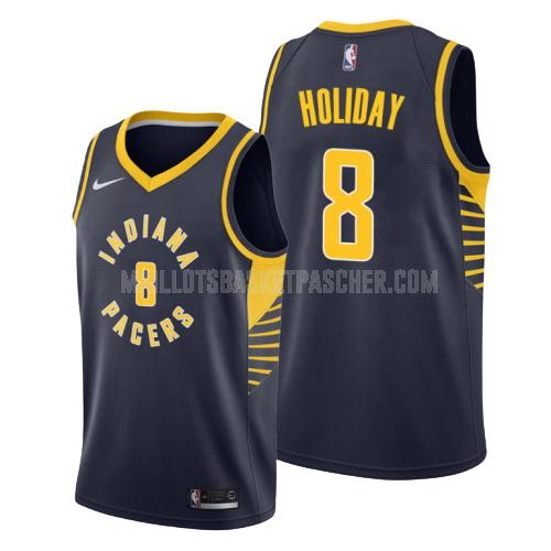 maillot basket homme de indiana pacers justin holiday 8 bleu marin icon
