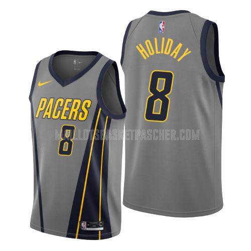 maillot basket homme de indiana pacers justin holiday 8 gris city edition