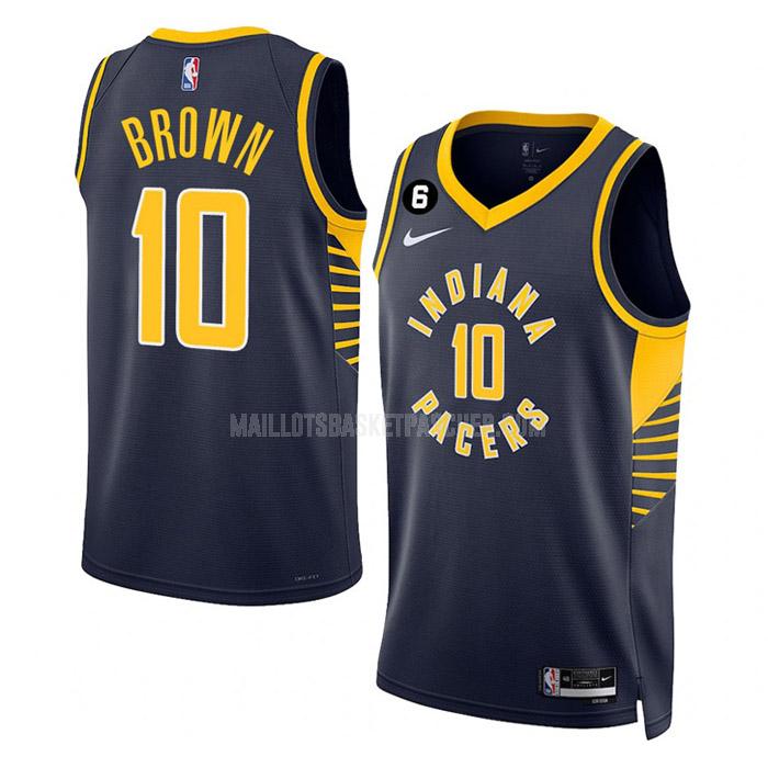 maillot basket homme de indiana pacers kendall brown 10 bleu marine icon edition 2022-23