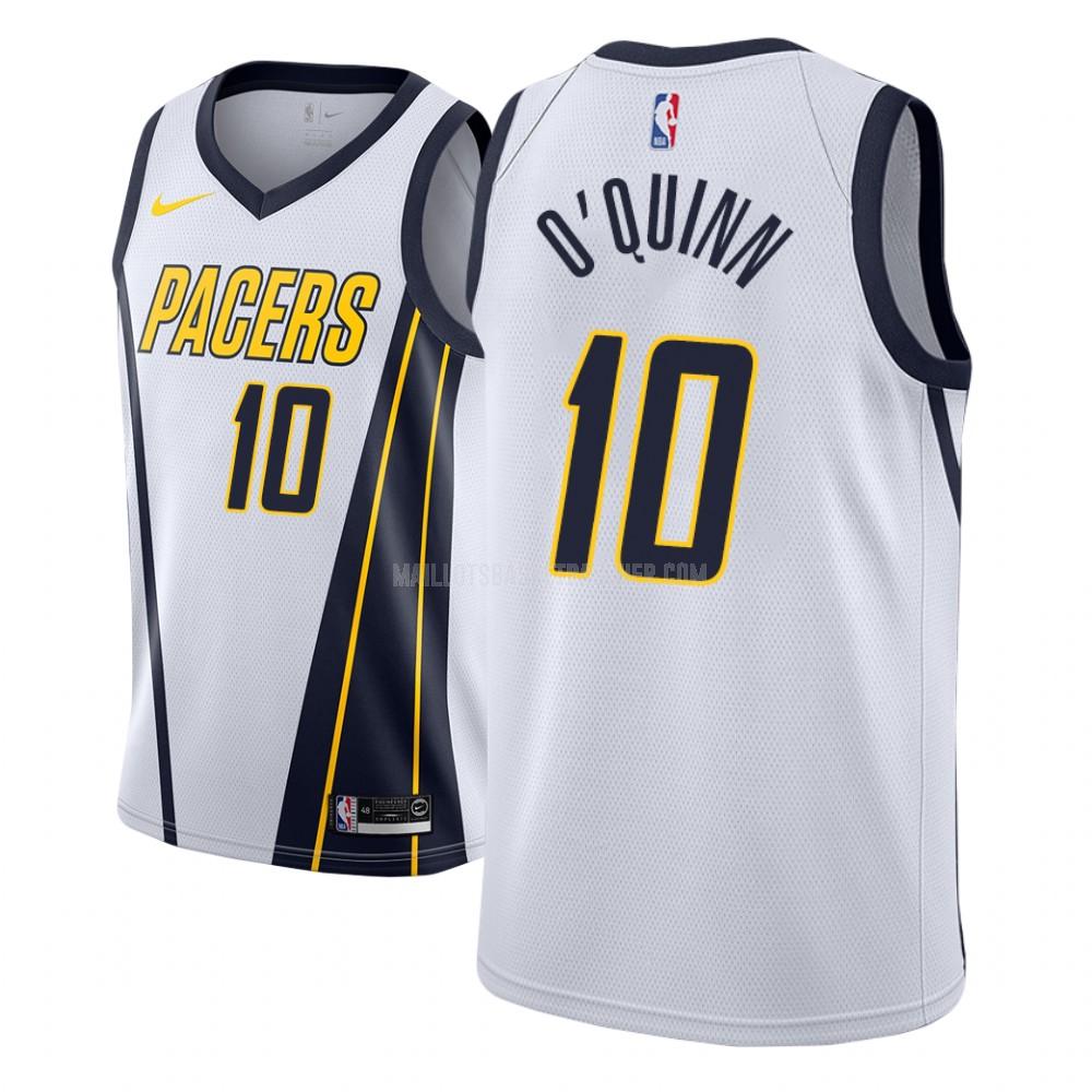 maillot basket homme de indiana pacers kyle o'quinn 10 blanc earned version