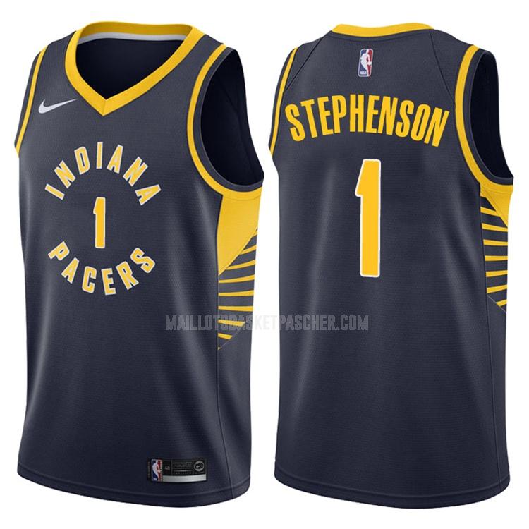 maillot basket homme de indiana pacers lance stephenson 1 bleu marin icon 2017-18