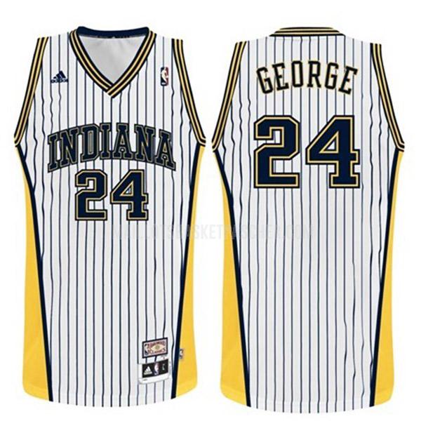 maillot basket homme de indiana pacers paul george 24 blanc hardwood classic