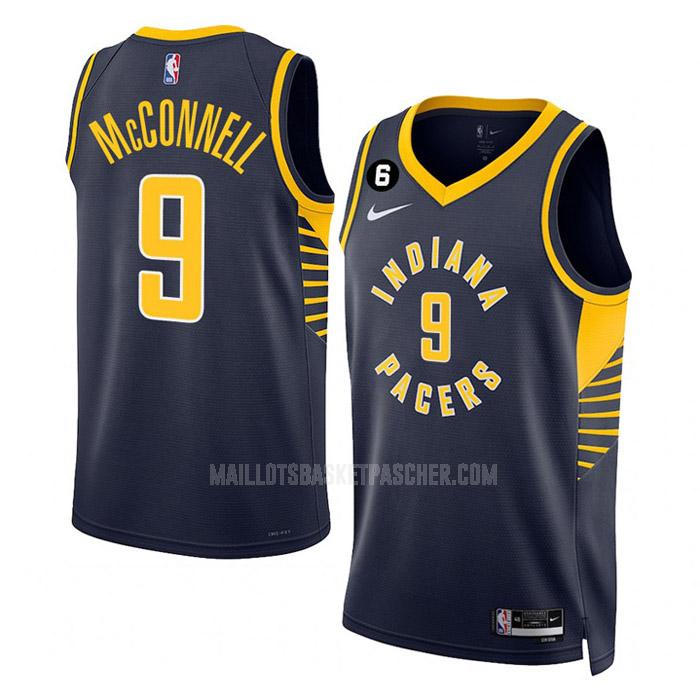 maillot basket homme de indiana pacers t.j. mcconnell 9 bleu marine icon edition 2022-23