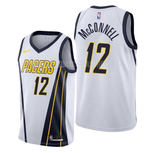 maillot basket homme de indiana pacers tj mcconnell 9 blanc earned version