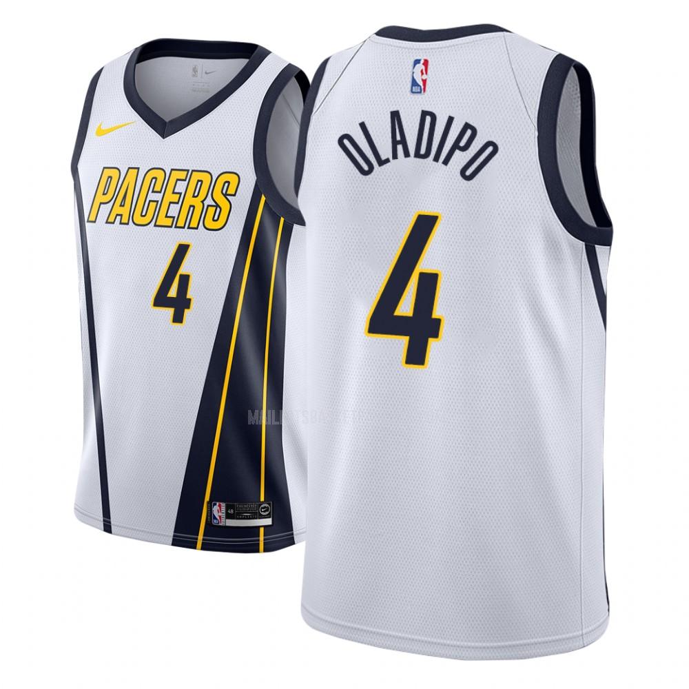 maillot basket homme de indiana pacers victor oladipo 4 blanc earned version